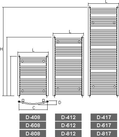Grzejnik Enix Dalis 600x776xD550mm biały - obrazek 2