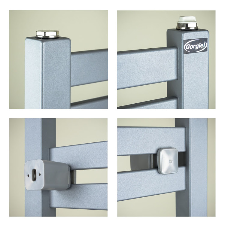 Grzejnik EBRO 535x730xD500mm kolor srebrny mat - obrazek 3