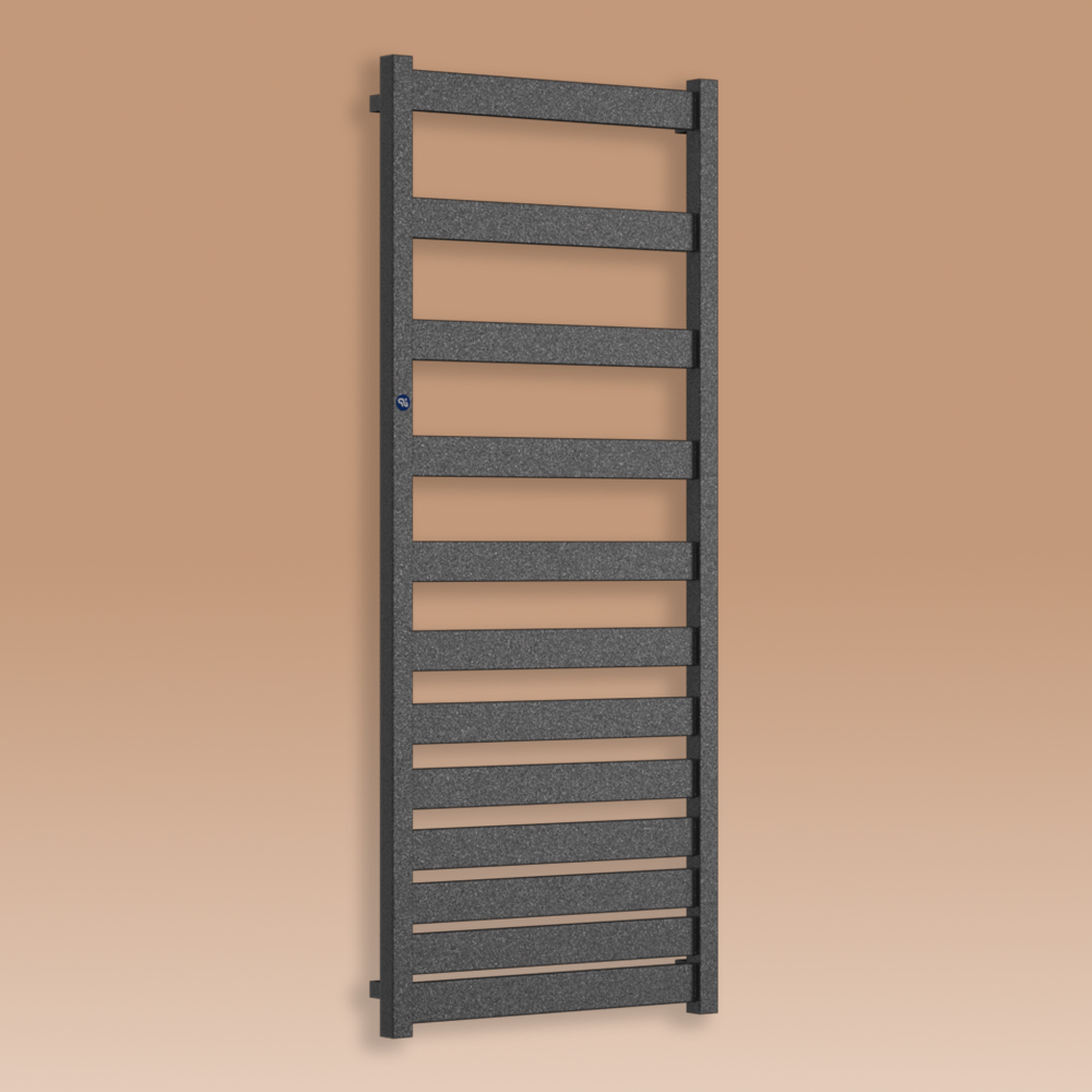 Grzejnik łazienkowy BELTI 1203x400mm przyłącze D370mm grafit biały RAL9016