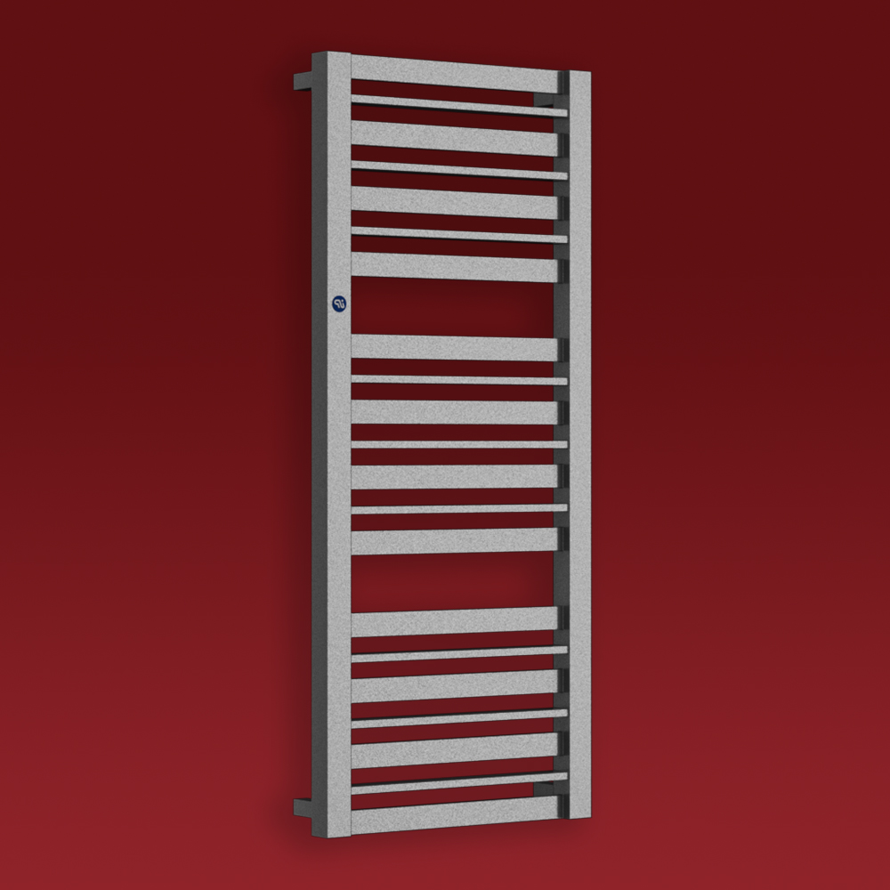 Grzejnik łazienkowy Code 610x400mm przyłącze D365mm srebrny biały RAL9016