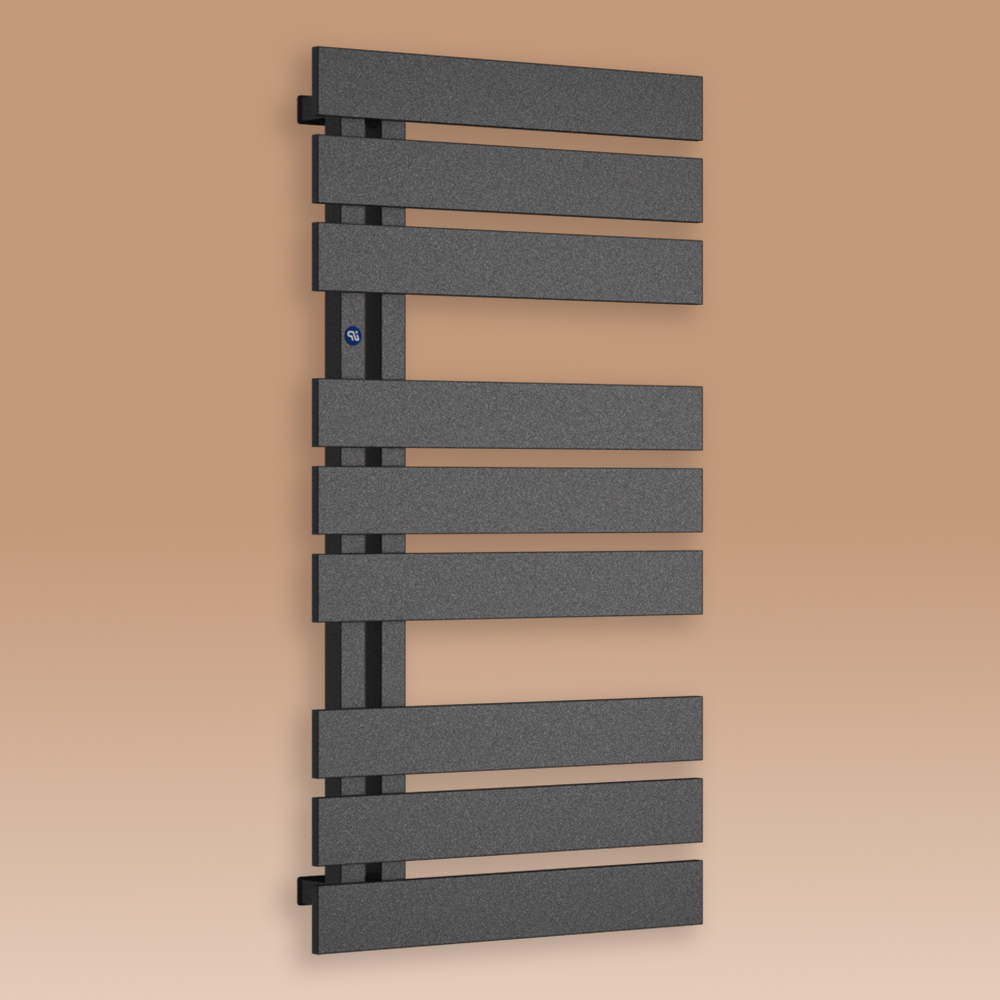 Grzejnik łazienkowy Nameless 930x500mm przyłącze D50mm grafit biały RAL9016