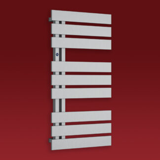 Grzejnik łazienkowy Nameless 930x400mm przyłącze D50mm srebrny biały RAL9016