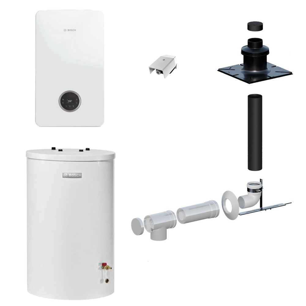 Pakiet Junkers Bosch Condens 2-15kW zasobnik 120L pogodówka komin