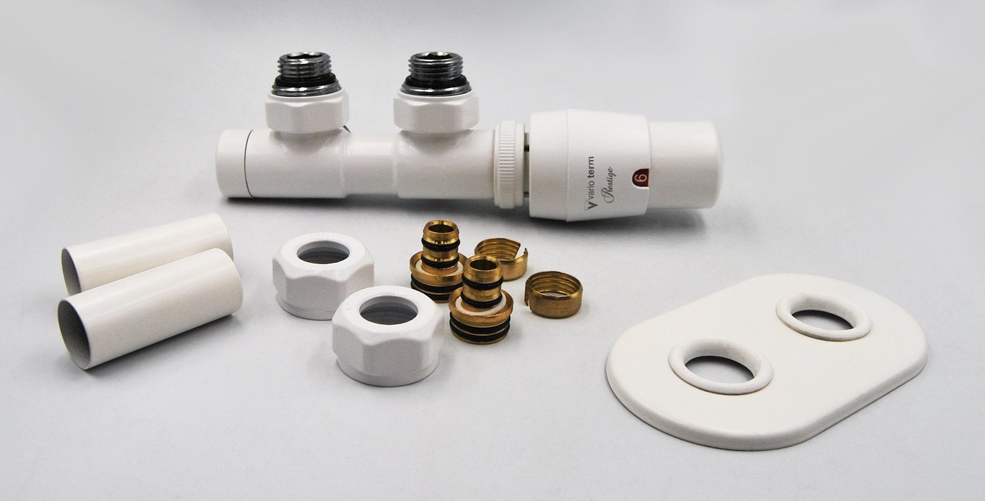 Zestaw Vario Term Twins Prestige 8-30°C 3/4 prawy biały mat do PEX