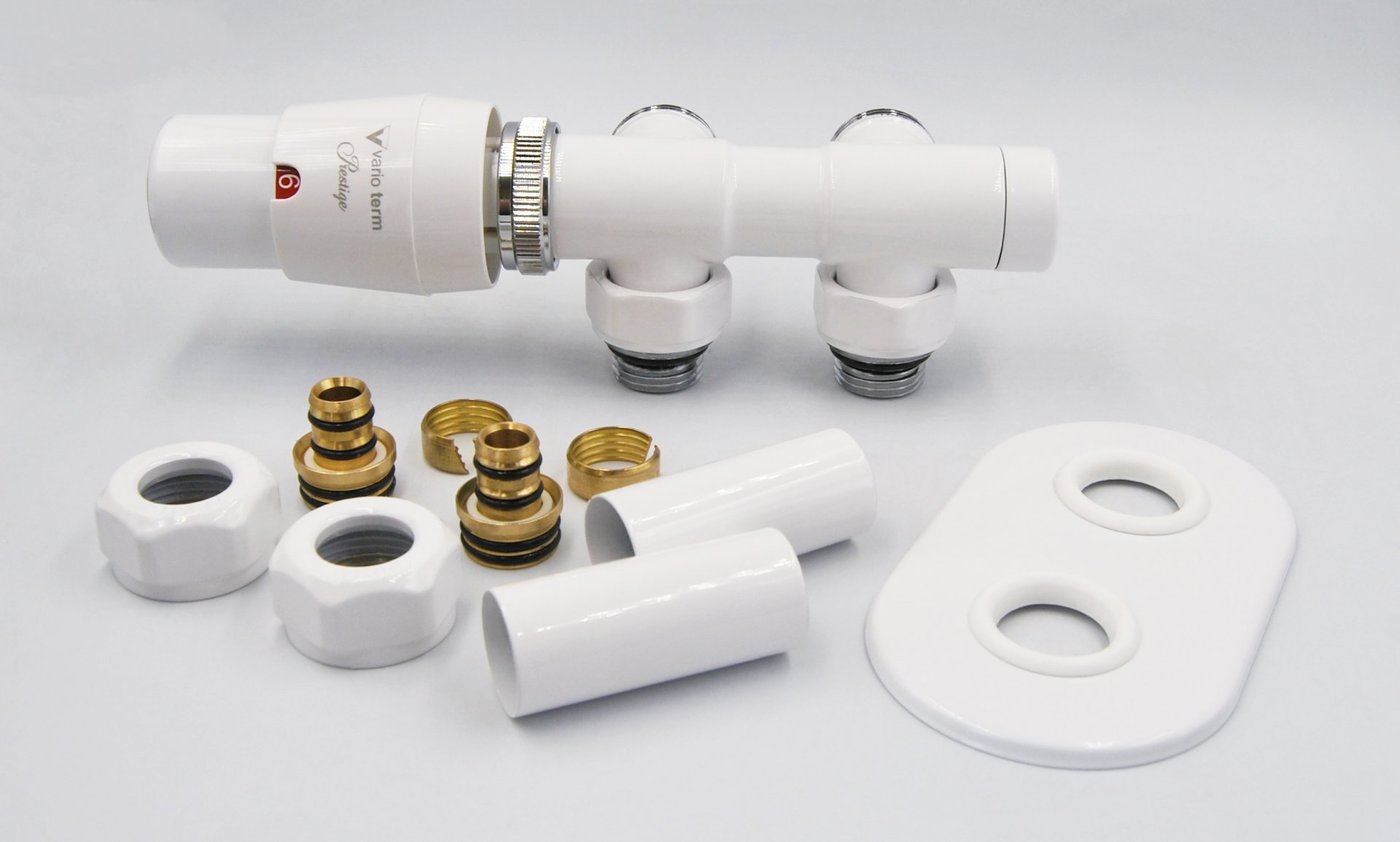 Zestaw Vario Term Twins Prestige 8-30°C 3/4 lewy biały do PEX