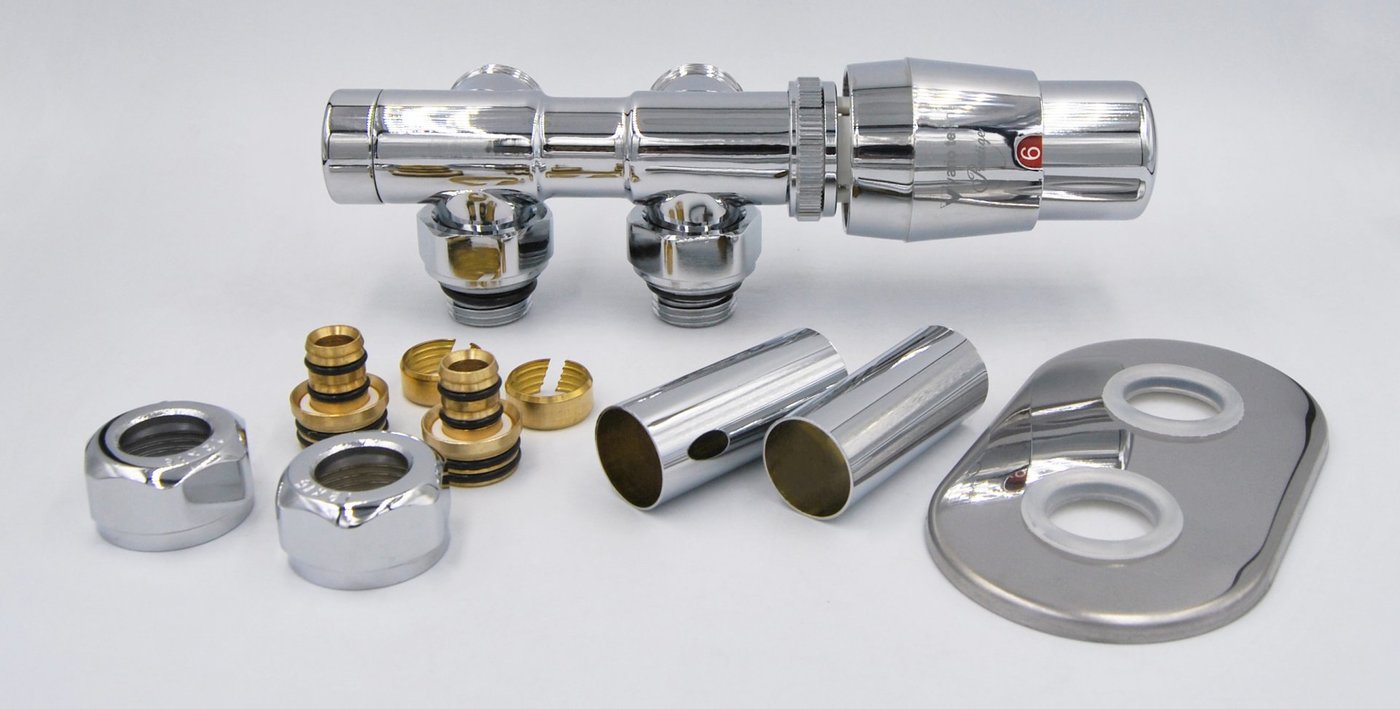 Zestaw Vario Term Twins Prestige 8-30°C 3/4 prawy chrom do PEX