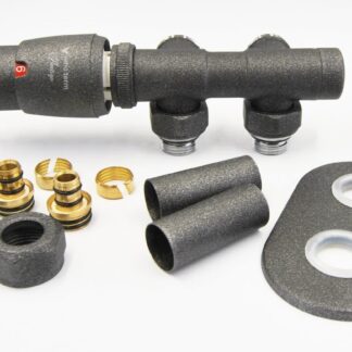 Zestaw Vario Term Twins Prestige 8-30&deg;C 3/4 lewy ciemny grafit strukturalny do PEX