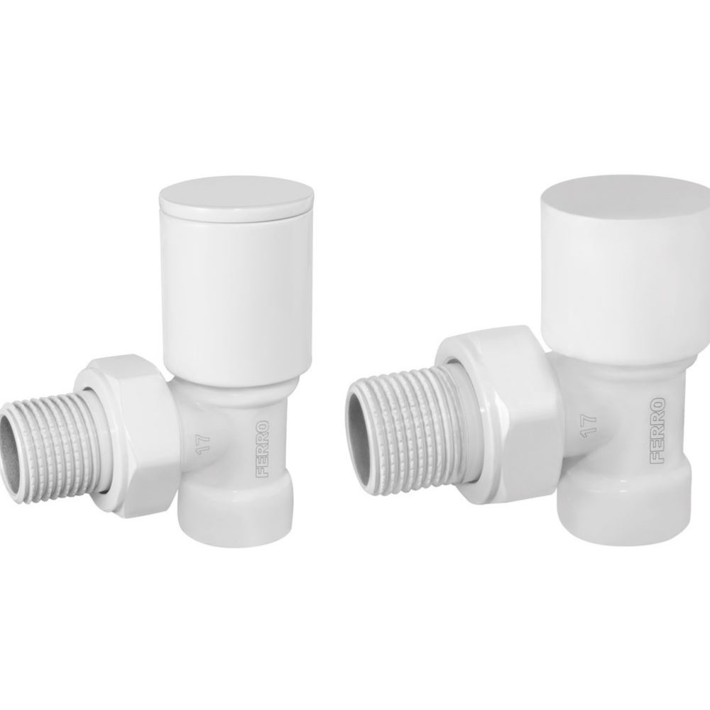 Zestaw termostatyczny Ferro 1/2 kątowy biały