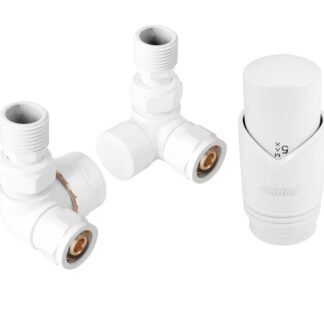 Zestaw termostatyczny Ferro 9-30 st.C 1/2 aksjalny biały