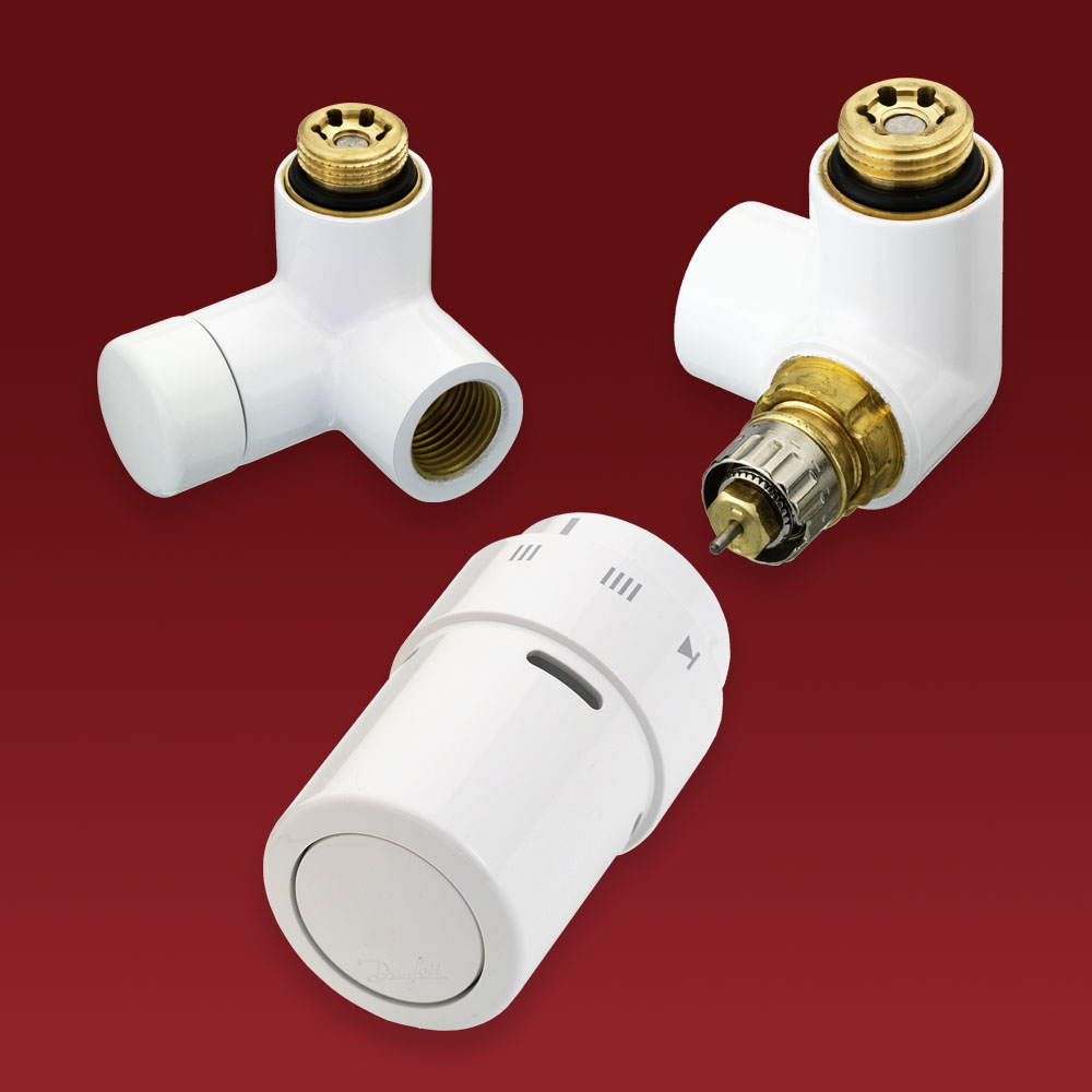 Zestaw DANFOSS RAX 8-28 st.C 1/2 prawy biały RAL9016